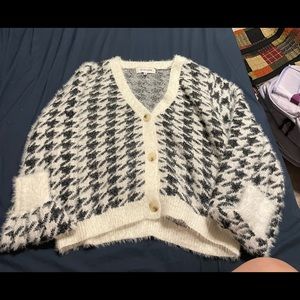 Black and White Sweater, very warm and great for cold weather. Worn maybe once